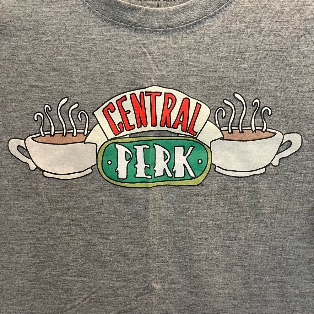 Friends Central Perk T-Shirt Women Size S Gray Short Sleeve Graphic - Picture 4 of 8